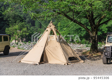 【オートキャンプ場で道志川を望みながらオートキャンプ】 【オートキャンプ場で道志川を望みながらオートキャンプ】 95445306