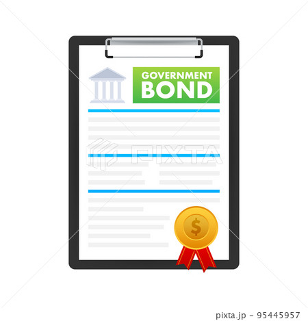 Government bonds icon. Financial supply. Vector stock illustration. 95445957