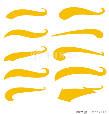 Yellow Swirls Swash Logo Ornament Designs 95447543