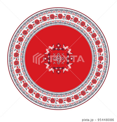 Ukrainian embroidery design element 15 95448086