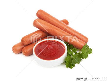 Fresh sausages isolated Fresh sausages isolated 95449222