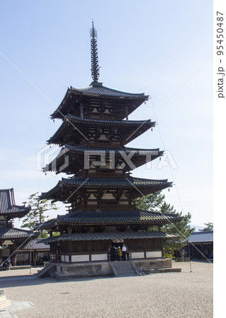 法隆寺 五重塔 法隆寺 五重塔 95450487