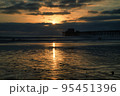 Toward sunset evening at Oceanside beach in California Toward sunset evening at Oceanside beach in California 95451396