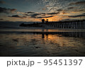 Toward sunset evening at Oceanside beach in California Toward sunset evening at Oceanside beach in California 95451397