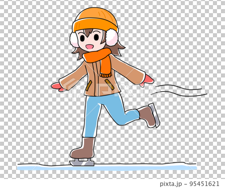 Illustration of ice skating 95451621
