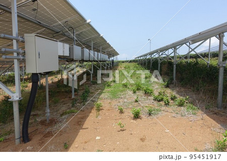 パワーコンディショナーが並んだ太陽光発電所 パワーコンディショナーが並んだ太陽光発電所 95451917