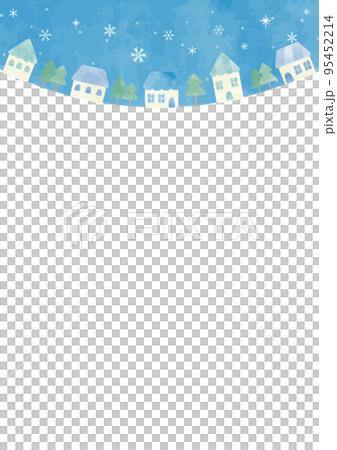 素朴な冬の街並みイラスト 95452214