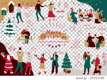 享受聖誕節的人們 95452380