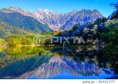 奥穂高岳のリフレクション 95452777