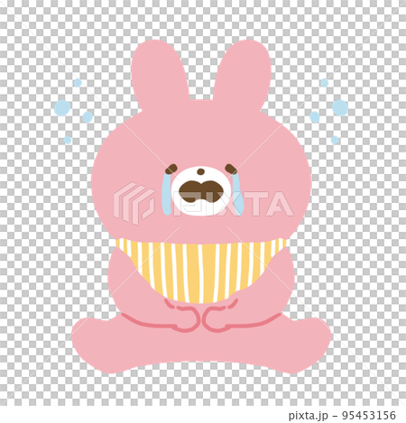 Usagi-chan wearing a bib front crying 95453156