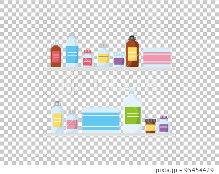 Simple vector illustration material set of medicine 95454429