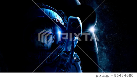 Astronaut and space exploration theme. Astronaut and space exploration theme. 95454680
