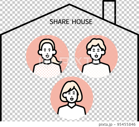 シェアハウスのイラスト 95455846