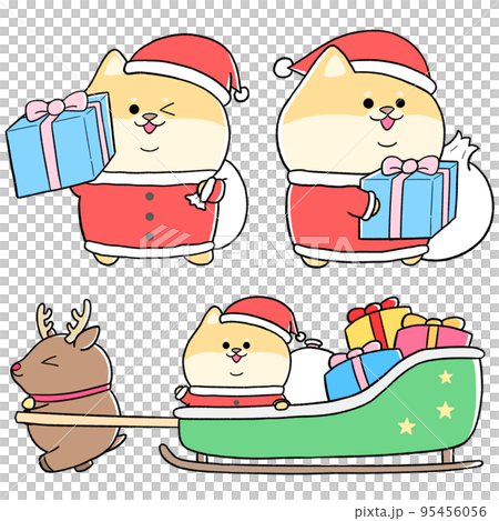 Yurukawa Shiba Inu Santa 3-piece set ② 95456056