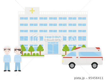 救急隊員 病院 救急車 95456411