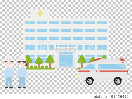救急隊員 病院 救急車 95456411