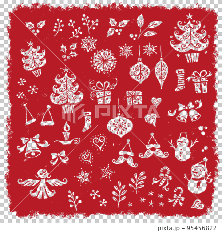 手描きのクリスマス素材イラスト 95456822