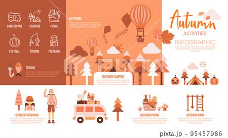 Autumn activities infographic design template. design Vector. 95457986