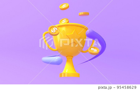 3 d レンダリング ボーナス トロフィーの概念図 95458629