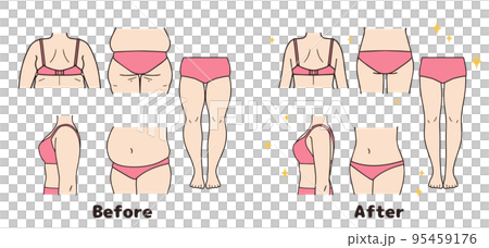 ダイエット　ビフォーアフターのセット 95459176