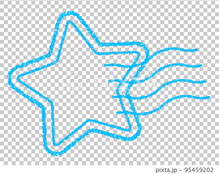 Crayon material star postmark/stamp decoration Crayon material star postmark/stamp decoration 95459202