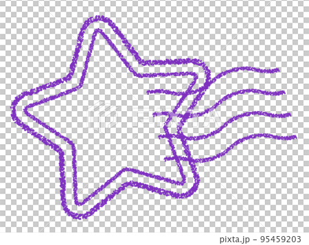 Crayon material star postmark/stamp decoration Crayon material star postmark/stamp decoration 95459203