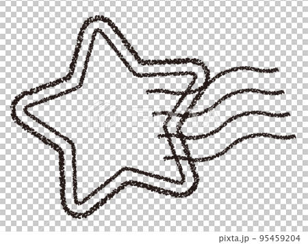 Crayon material star postmark/stamp decoration Crayon material star postmark/stamp decoration 95459204