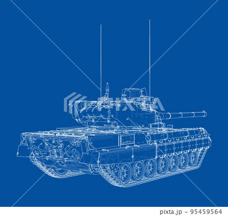 Tank. Vector rendering of 3d 95459564