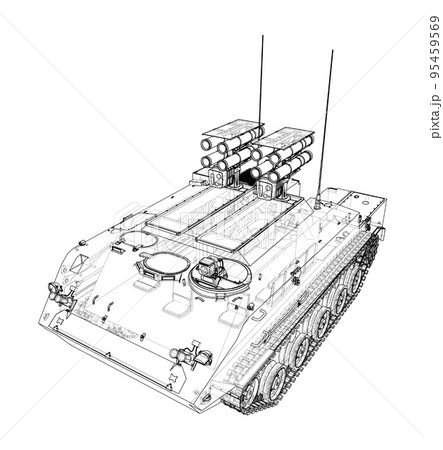 Anti-tank armored car. Vector Anti-tank armored car. Vector 95459569
