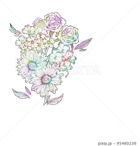 美しい花束 虹色 95460236