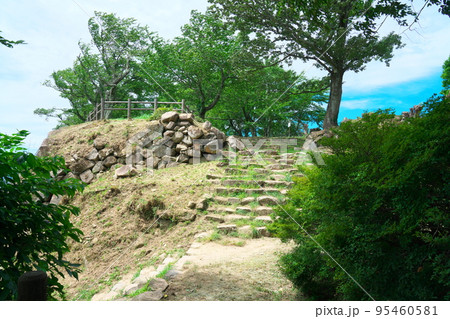 【日本100名城】鳥取城　山上ノ丸の二ノ丸から見た本丸　鳥取県鳥取市 95460581