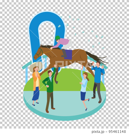 享受賽馬的人們 95461148