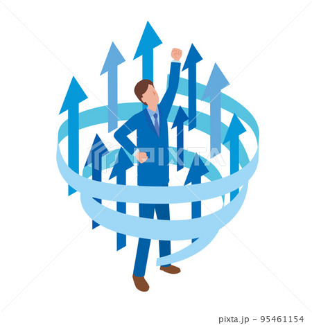 能力が上昇するビジネスマン 能力が上昇するビジネスマン 95461154