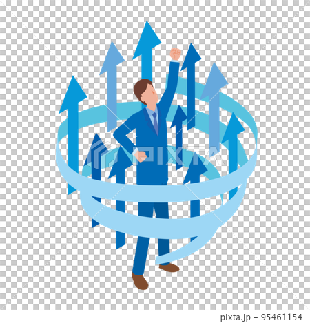 能力が上昇するビジネスマン 能力が上昇するビジネスマン 95461154