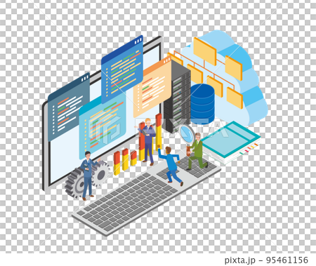 Image illustration of a system engineer Image illustration of a system engineer 95461156