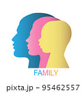 Vector illustration of Family icons colorful head 95462557