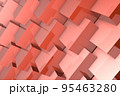 Abstract geometric 3D background consisting of rectangular blocks 95463280