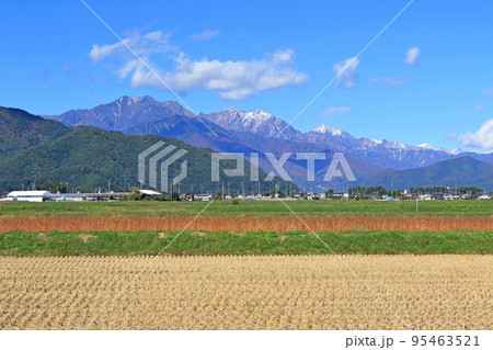 秋の北アルプス後立山連峰 秋の北アルプス後立山連峰 95463521