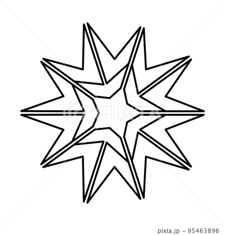 Snowflake symbol silhouette isolated on white background Snowflake symbol silhouette isolated on white background 95463896