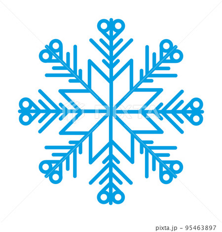 Snowflake symbol blue silhouette isolated on white background Snowflake symbol blue silhouette isolated on white background 95463897