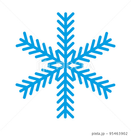 Snowflake symbol blue silhouette isolated on white background 95463902