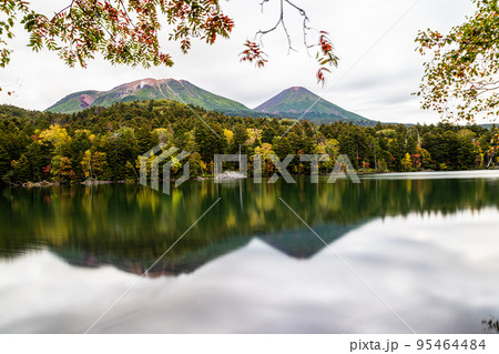 【北海道・オンネトー】秋の温根沼 10月 95464484