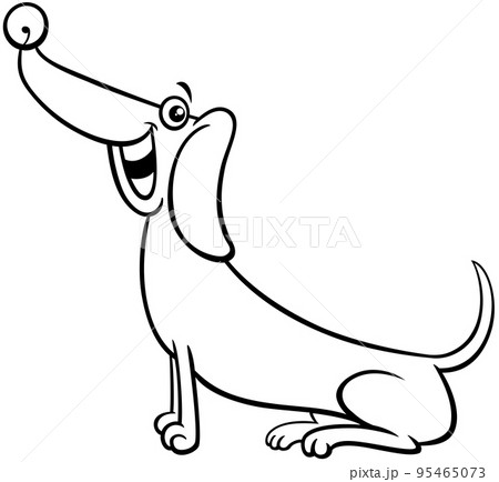 Cartoon Purebred Dachshund Dog Character...のイラスト素材 [95465073] - PIXTA