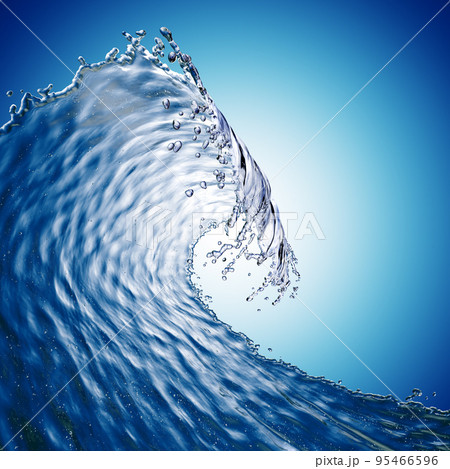 blue water splash isolated on blue background blue water splash isolated on blue background 95466596