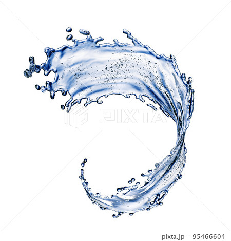 blue water splash isolated on white background 95466604