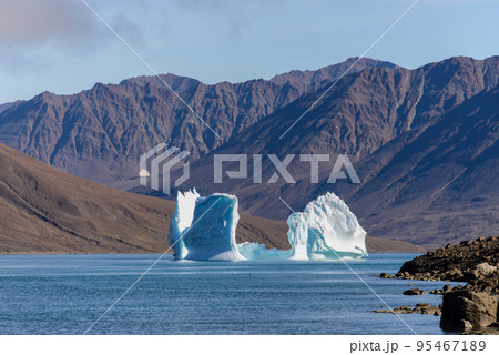 Beautiful landscape with iceberg in Greenland at summer time. Sunny weather. 95467189