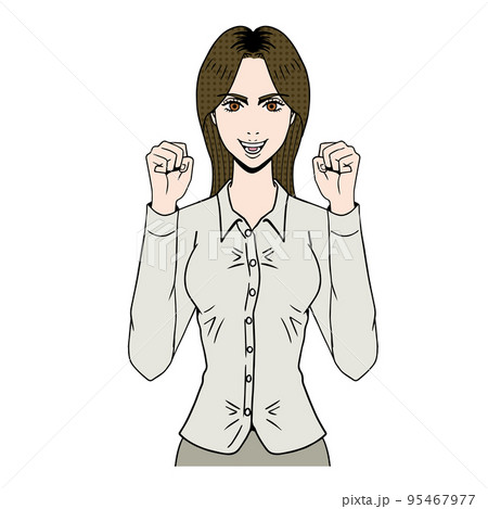 元気ずける白人女性 95467977