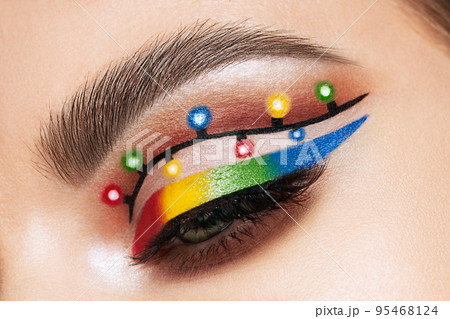 Creative New Year's holiday makeup 95468124
