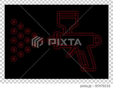 Illustration of an air spray gun that sprays and paints Illustration of an air spray gun that sprays and paints 95470210