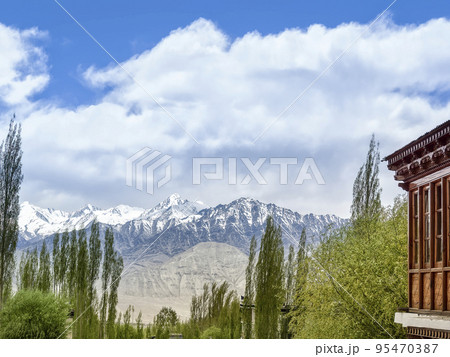 ラダック・レーから眺めるヒマラヤの山々 / Leh, India 95470387